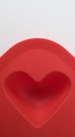 Heart-shaped ice tray silicone mold.の写真素材