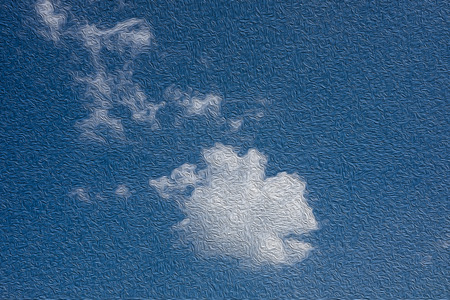 Oil painting technic color on the cloudy blue sky image background.の写真素材