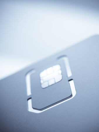 Tech blue SIMの写真素材
