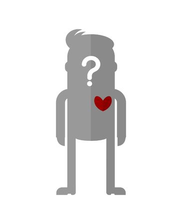 Search of partners.Conceptual image of a businessman character. Cartoon flat vector illustration. Objects isolated on a background.のイラスト素材