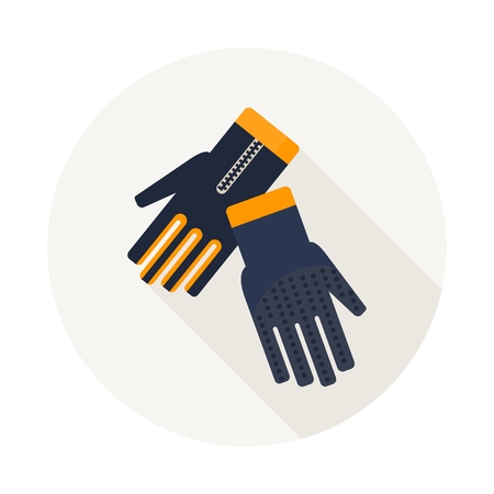Gloves for diving. Diving equipment. Objects isolated on background. Flat and cartoon vector illustration.のイラスト素材