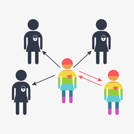 Same sex icon.のイラスト素材