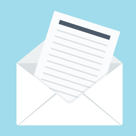 envelope with letterのイラスト素材