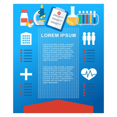 Medical infographics poster.のイラスト素材