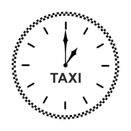 taxi clock iconのイラスト素材