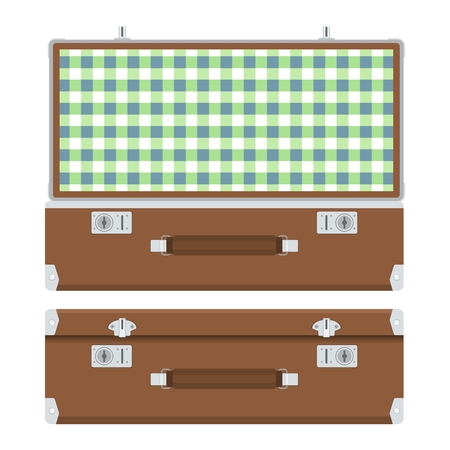 retro suitcase for travelのイラスト素材