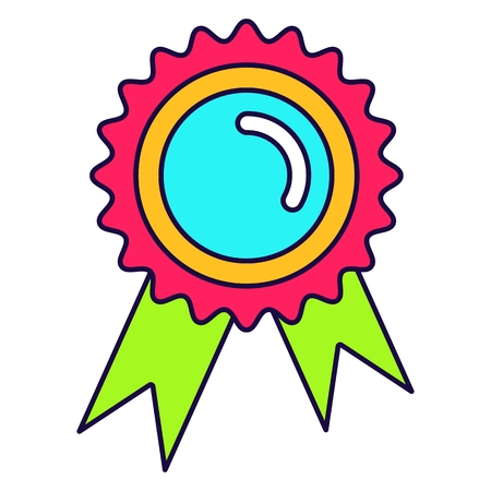 bright medal iconのイラスト素材