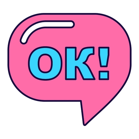 pink ok signのイラスト素材