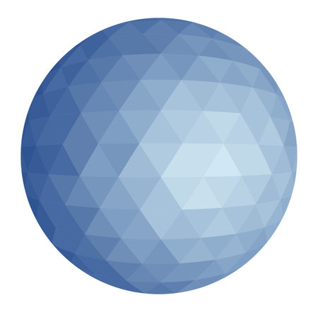 Blue triangle sphereのイラスト素材