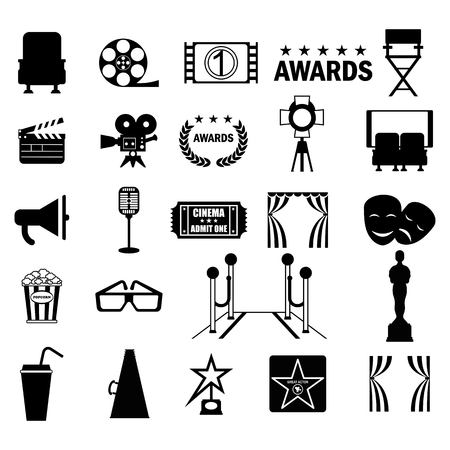 Cinema icon setのイラスト素材