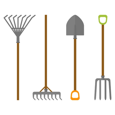 Garden tools setのイラスト素材