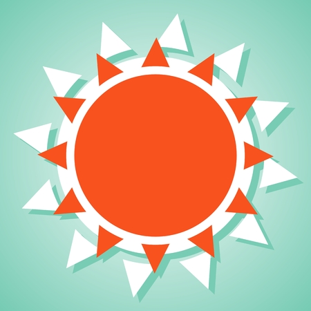 Summer sun icon vectorのイラスト素材