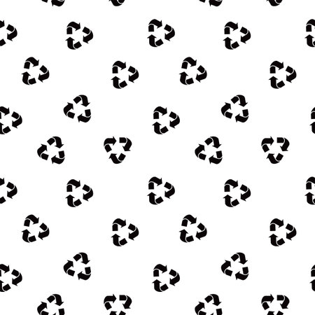 Recycle ecology pattern flat vector cartoon illustration.のイラスト素材