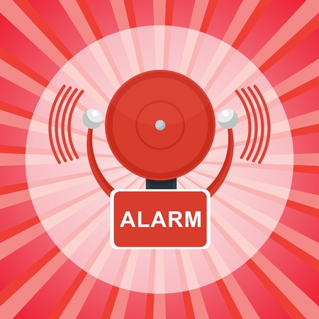 fire alarm posterのイラスト素材