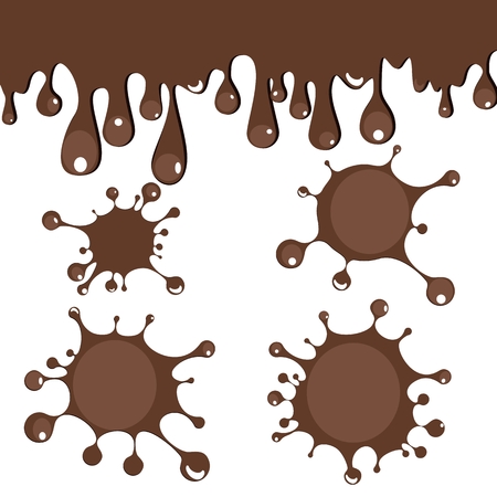 chocolate splas vectorのイラスト素材