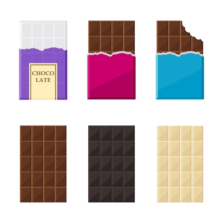set of chocolate barのイラスト素材
