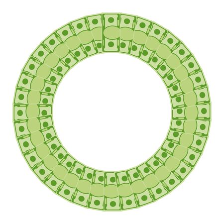 green money round frameのイラスト素材