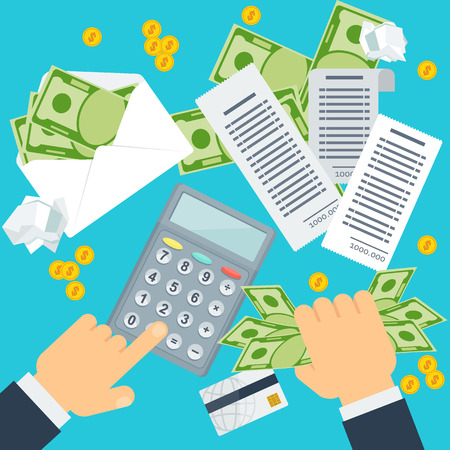 bill payment concept vector illustration.のイラスト素材