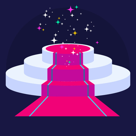Night podium.のイラスト素材