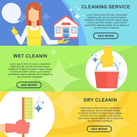 cleaning service bannerのイラスト素材