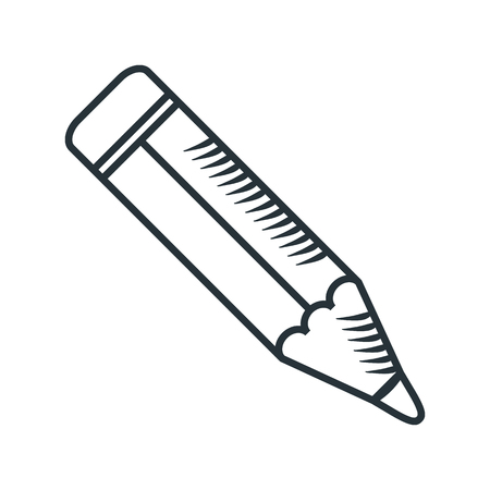 Handdrawn vector pencil linear outlline icon. Art and education. Flat cartoon illustration. Objects isolated on a white background.のイラスト素材