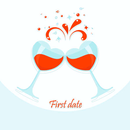 first date cardのイラスト素材