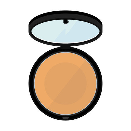 Makeup powder. Beauty concept. Flat vector cartoon illustration. Objects isolated on white background.のイラスト素材