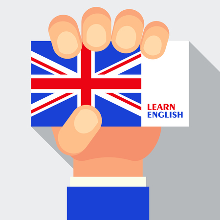 Learn English card icon.のイラスト素材