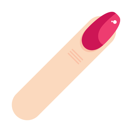 Fingernail flat vector cartoon illustration. Objects isolated on white background.のイラスト素材
