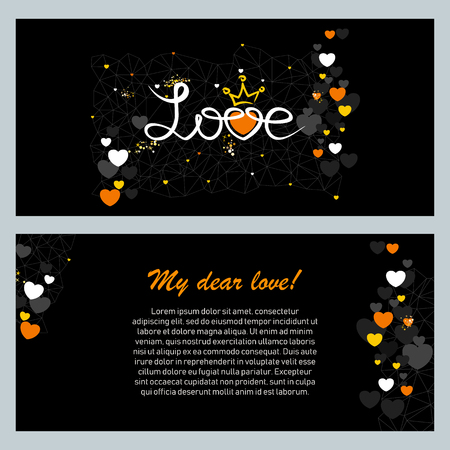 abstract greeting card for valentine dayのイラスト素材