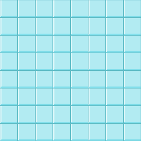Blue tiles seamless pattern. Background for interior of bathroom. Cleanliness and hygiene. Flat vector cartoon illustration.のイラスト素材