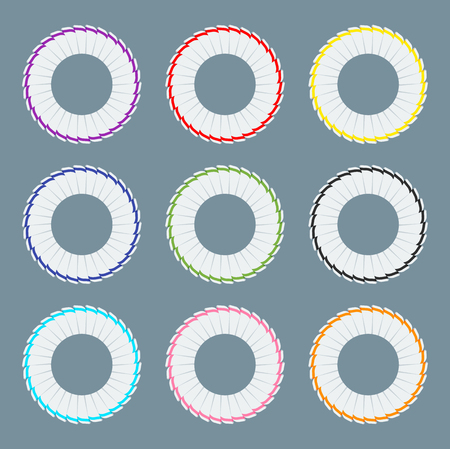 Ribbon award white setのイラスト素材