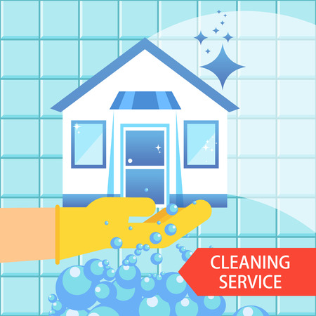 house cleaning service conceptのイラスト素材