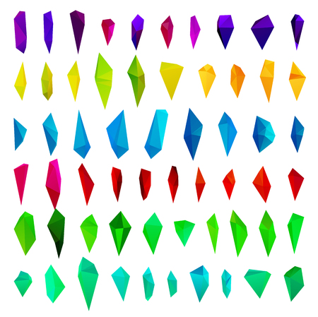 Colorful triangle elements setのイラスト素材