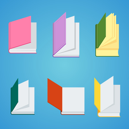 An open book set isolated on plain background.のイラスト素材