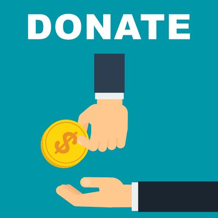 donate money conceptのイラスト素材
