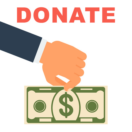 donate money conceptのイラスト素材