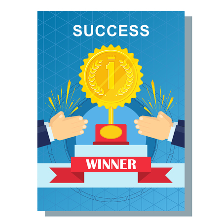 business poster successのイラスト素材