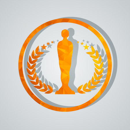 cinema award with statuetteのイラスト素材