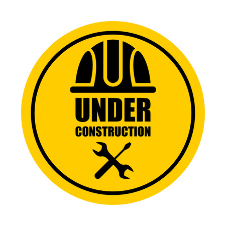 Warning sign under constructionのイラスト素材