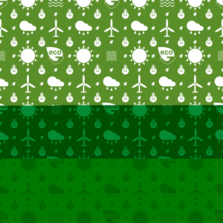 Seamless ecology pattern. Flat vector cartoon illustration. World Environment Day.のイラスト素材