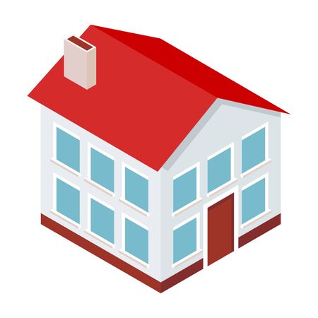Isometric house on a whiteのイラスト素材
