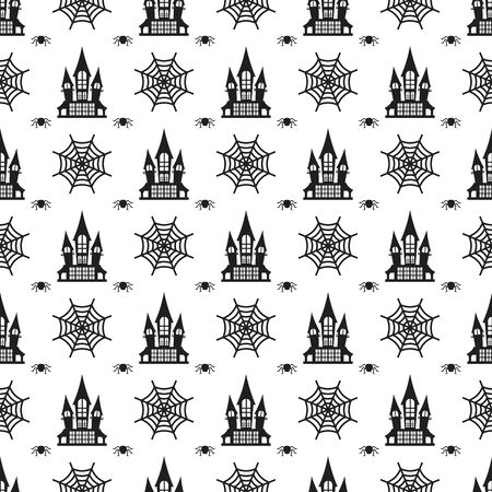 Halloween seamless pattern. Design elements for halloween party poster.のイラスト素材
