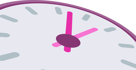 Clock perspective view on white