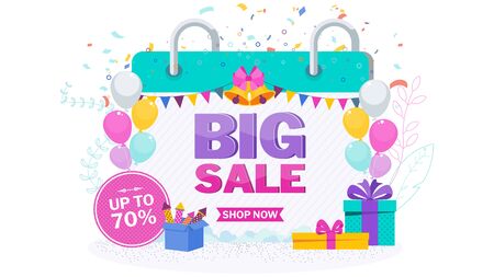 Christmas sale banner on whiteのイラスト素材