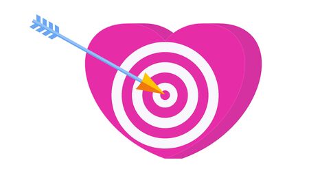 Arrow pierced the heartのイラスト素材