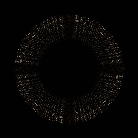 Shining golden halftone frame. For invitation, greeting card. Element for advertising and decoration of awards and solemn, entertaining events.のイラスト素材