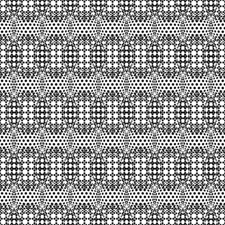 Seamless pattern with abstract round 3d halftone sphere