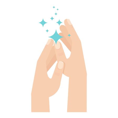 Antiseptic for disinfection. Hand hygiene. Hand washing with soap.のイラスト素材