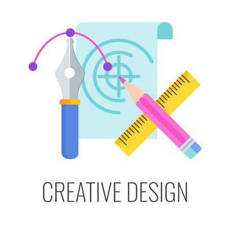 Design infographics pictogram. Creative as part of marketing communicationのイラスト素材